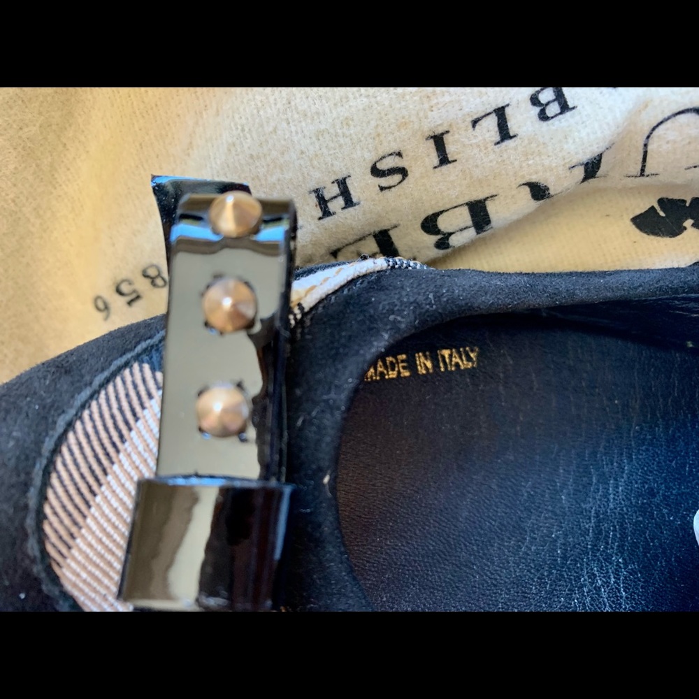 Burberry ballerina leather and suede bow flats - Picture 2 of 6